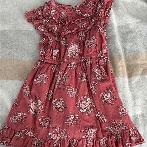Janie and Jack Floral Ruffle Dress - Red
